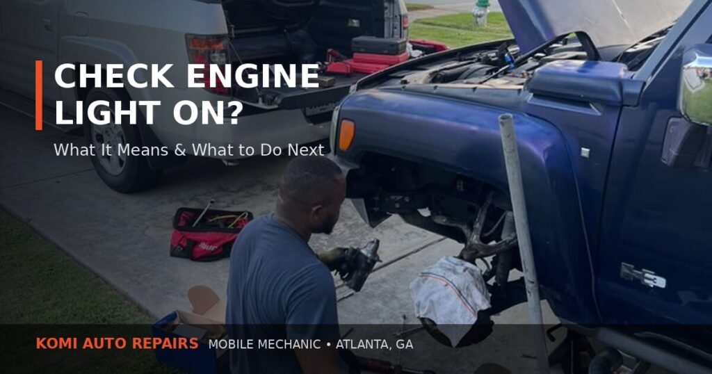 Check Engine Light In Atlanta What It Means Komi Auto Repairs